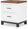 Dutton White Oak 2-Drawer Nightstand