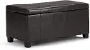 Bunting Dark Brown Storage Ottoman Bench