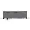 College Rock Gray Storage Ottoman Bench
