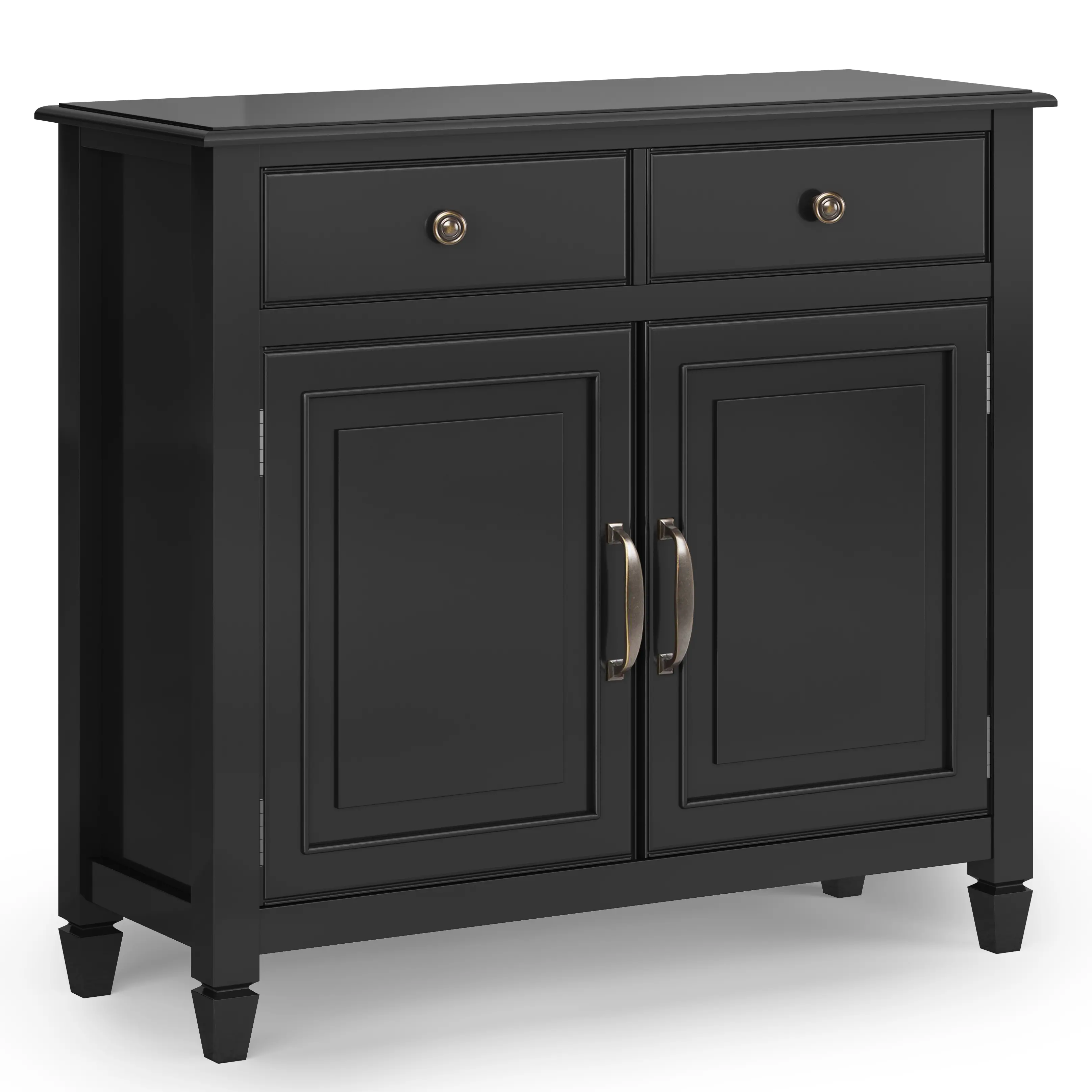 Danforth Ebony Black Entryway Storage Cabinet-1
