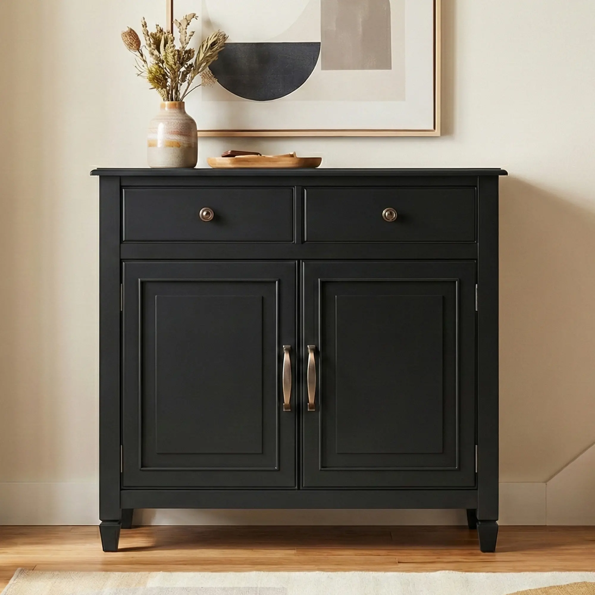 Danforth Ebony Black Entryway Storage Cabinet-2
