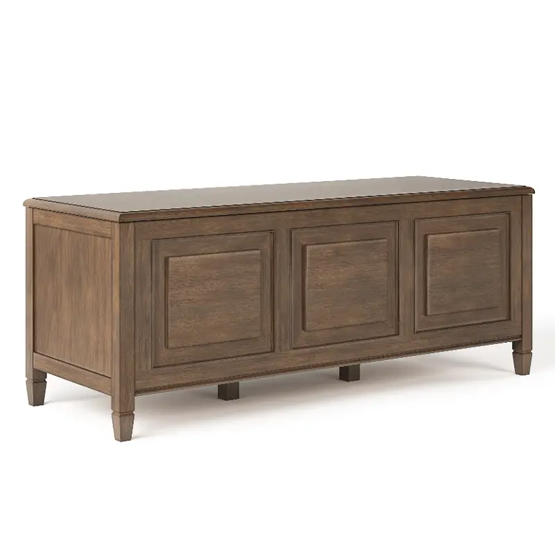 Danforth Weathered Brown Storage Bench Trunk
