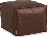 Dunfry Dark Brown Square Pouf