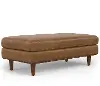 Louana Golden Tan Large Rectangular Ottoman