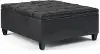 Lovell Distressed Black Storage Coffee Table