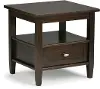 Shaker Studio Dark Brown End Table