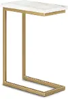 Weston Gold C Side Table with Marble Top