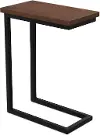 Weston Black C Side Table with Wood Top