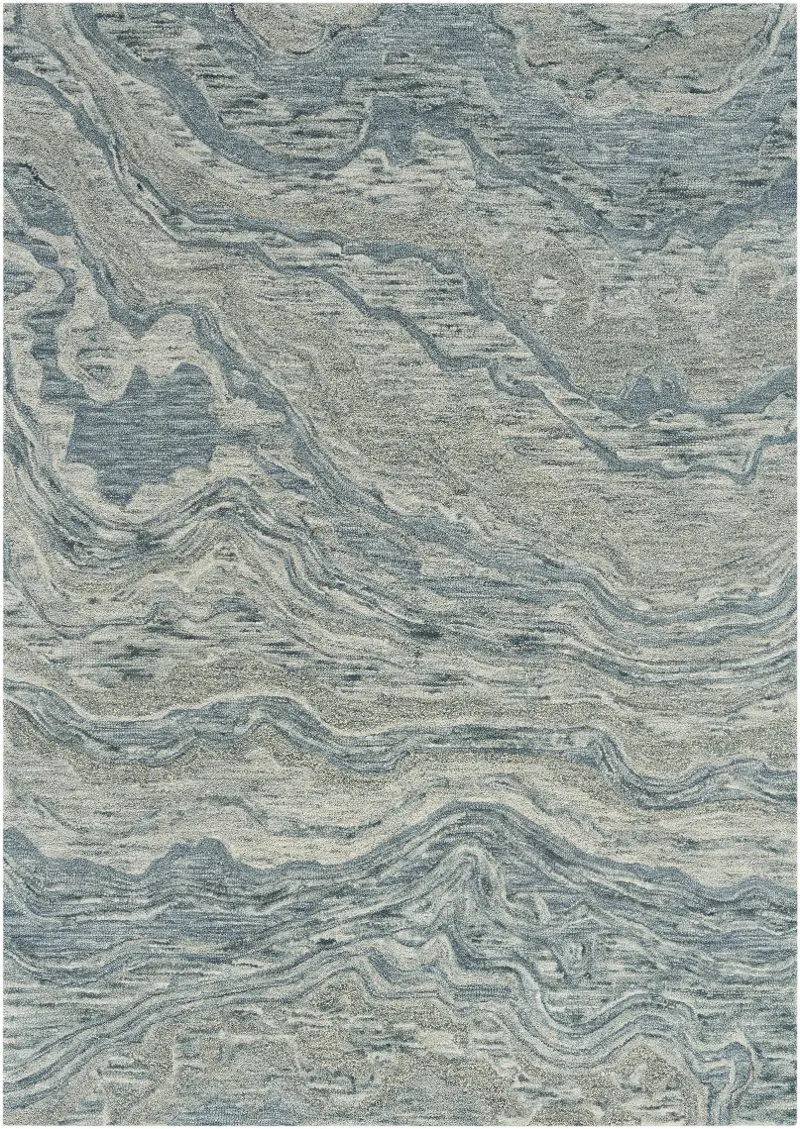 Graceful 9 x 12 Blue Area Rug
