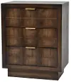 Walnut Three Drawer Wooden Table