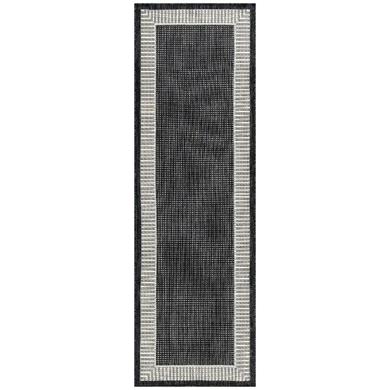 Elgin 3 x 10 Black Indoor-Outdoor Area Rug