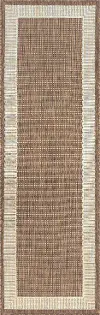 ECO1103 3X10 Elgin 3 x 10 Brown Indoor-Outdoor Runner Rug