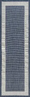 ECO1105 3X10 Elgin 3 x 10 Navy Blue Indoor-Outdoor Runner Rug