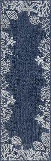 ECO1505 3X10 Biscayne 3 x 10 Navy Blue Indoor-Outdoor Runner Rug