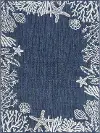 ECO1505 8X10 Biscayne 8 x 10 Navy Blue Indoor-Outdoor Area Rug