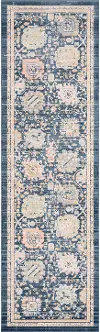 CSW1007 2X8 Alyssa 2 x 8 Navy Blue Runner Rug