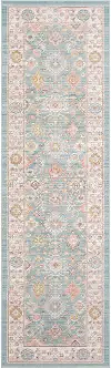 CSW1177 2X8 Ellen 2 x 8 Aqua Green Runner Rug