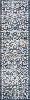 CSW1307 2X8 Helen 2 x 8 Navy Blue Area Rug