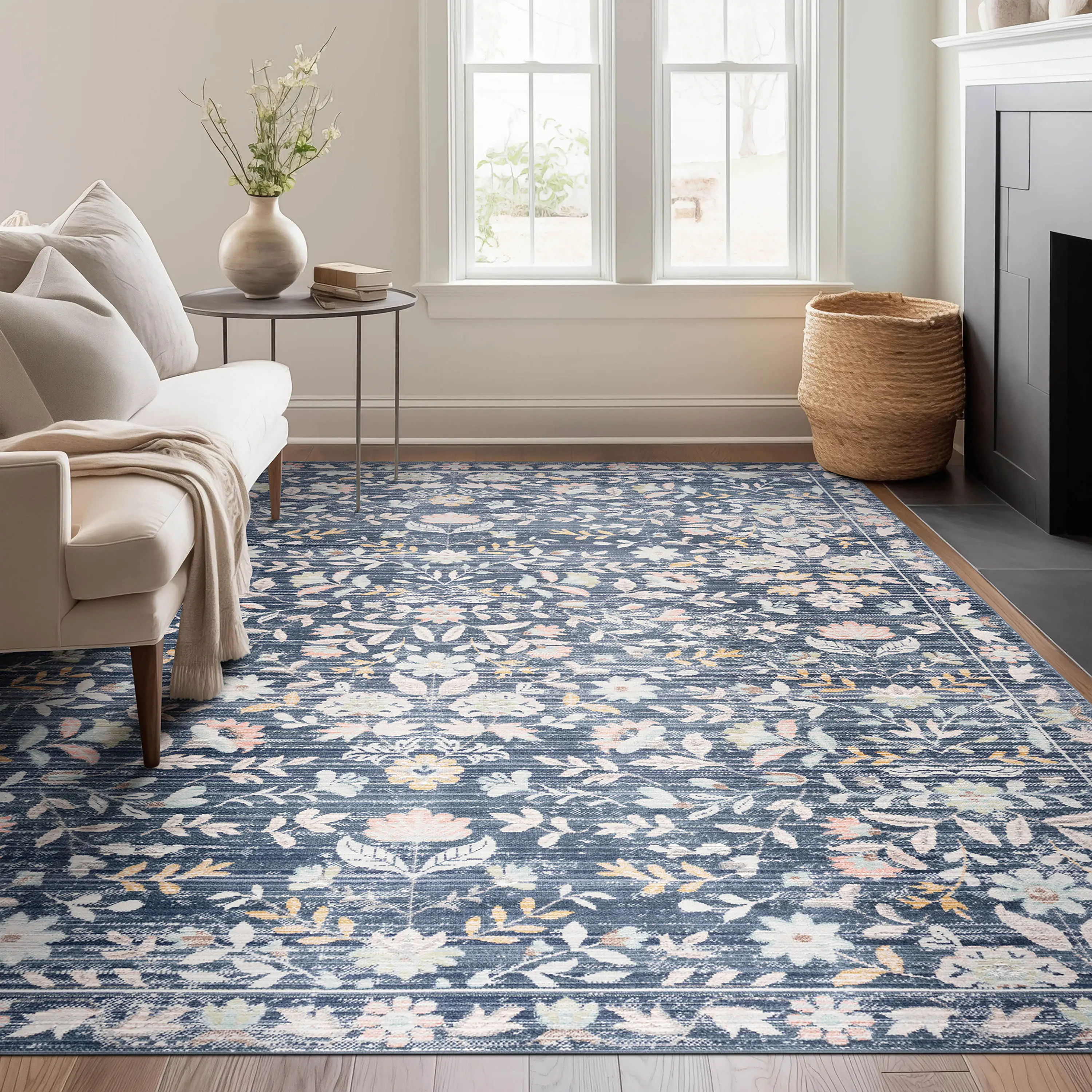 CSW1307 8X10 Helen 8 x 10 Navy Blue Area Rug-2