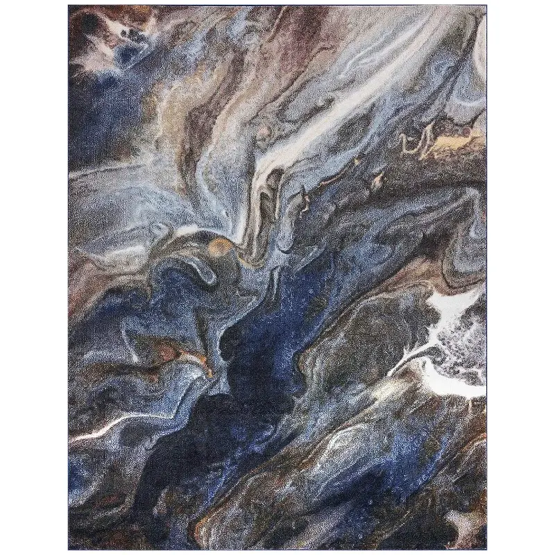 Orlando 8 x 10 Navy Blue Area Rug