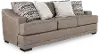 Granger Warm Taupe Leather Look Sofa