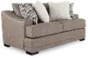 Granger Warm Taupe Leather Look Loveseat