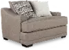 Granger Warm Taupe Leather Look Oversized Chair