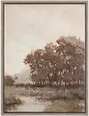 Calm Horizon I Text Framed Art