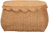 267-14596-RCW Bali & Pari Ayleen Natural Rattan Basket with Scalloped Lid