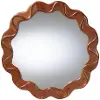 270-14653-RCW Bali & Pari Bahati Round Wall Mirror with Sculpted Wavy Frame