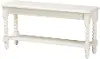 267-14626-RCW Baxton Studio Bayard White Accent Bench with Bobbin Legs