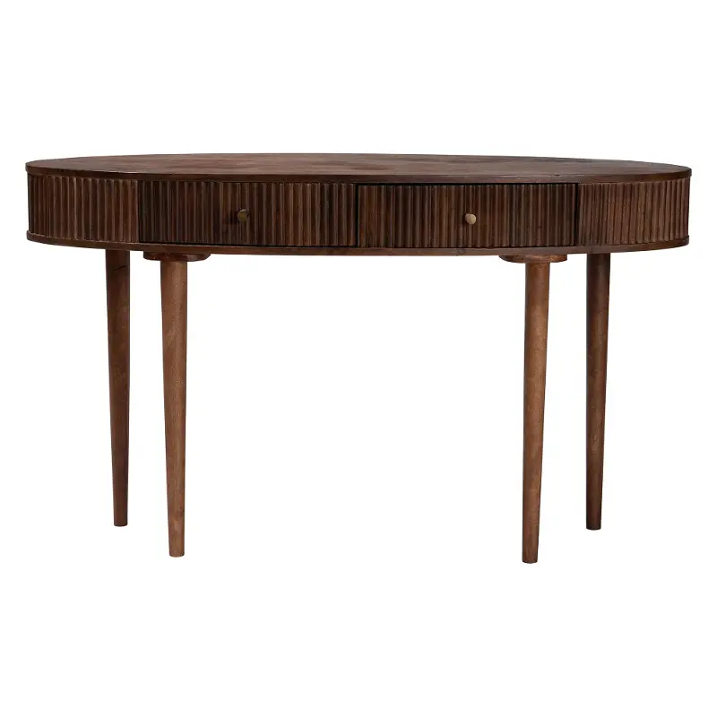 Baxton Studio Linore Fluted Wood Entryway Console Table