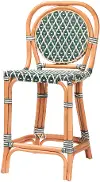 269-14769-RCW Mattie Rattan Green Bistro Counter Stool