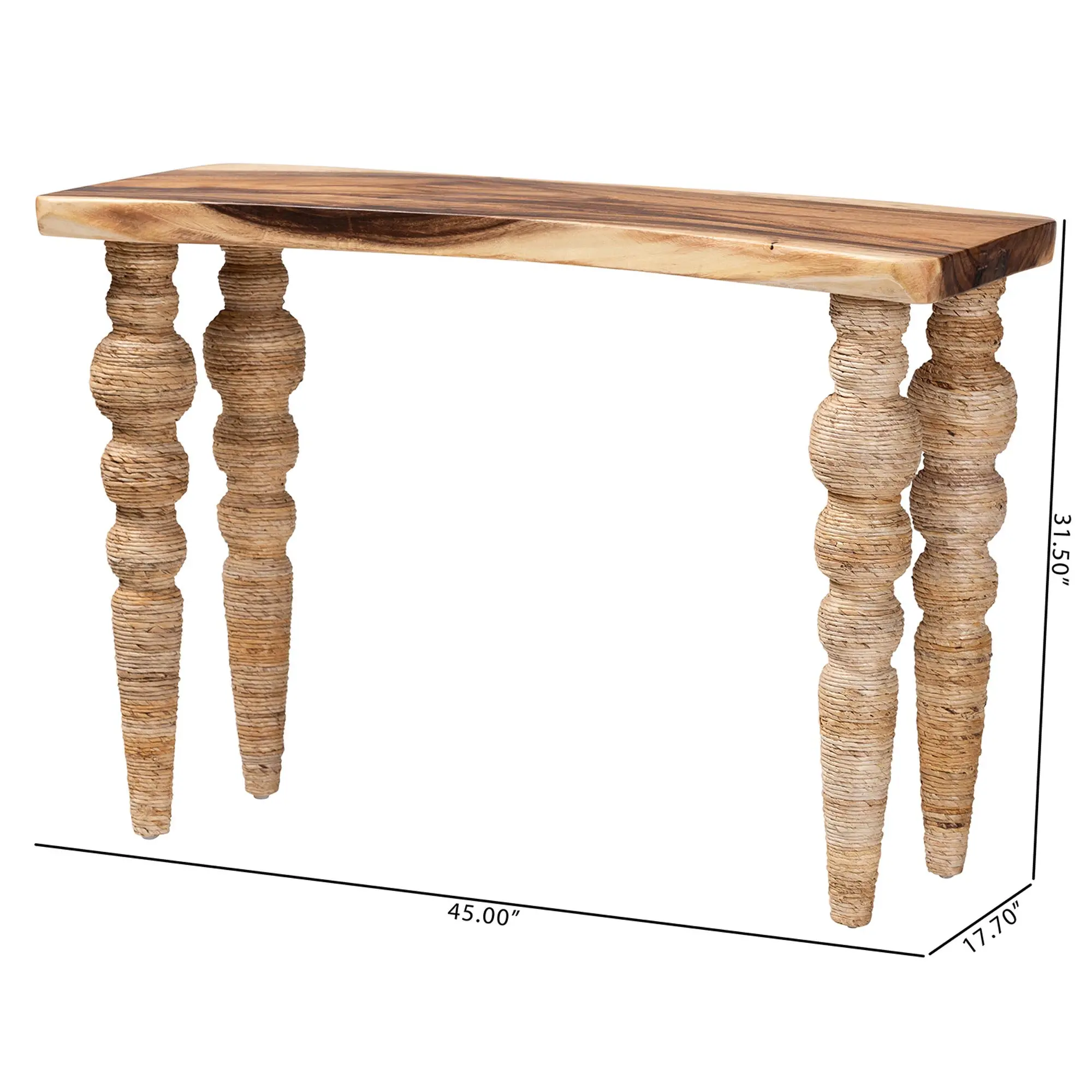 269-14669-RCW bali & pari Nasnan Teak Wood Console Table-3