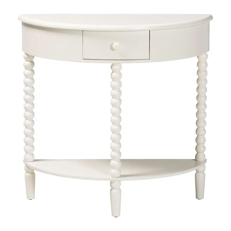 Raynera White Accent Table