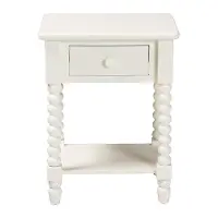267-14625-RCW Raynera White End Table