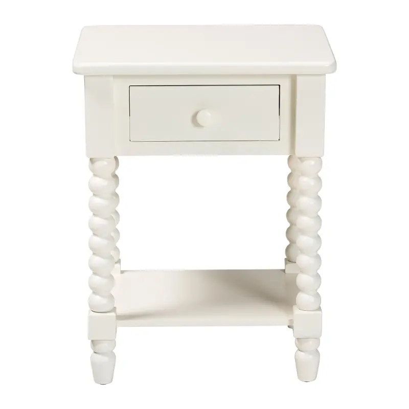 Raynera White End Table