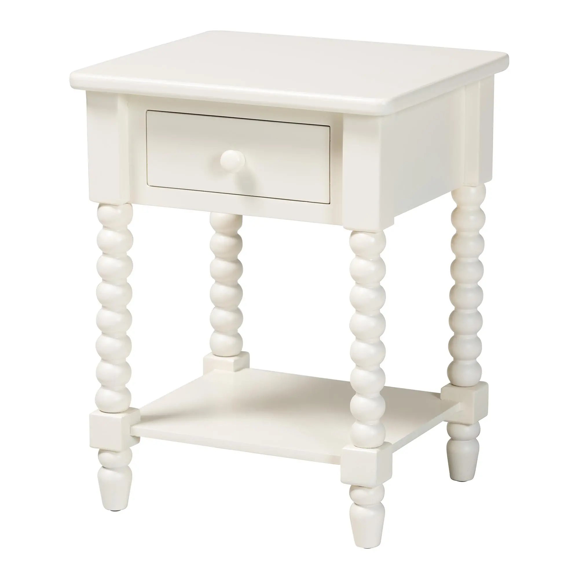 267-14625-RCW Raynera White End Table-4