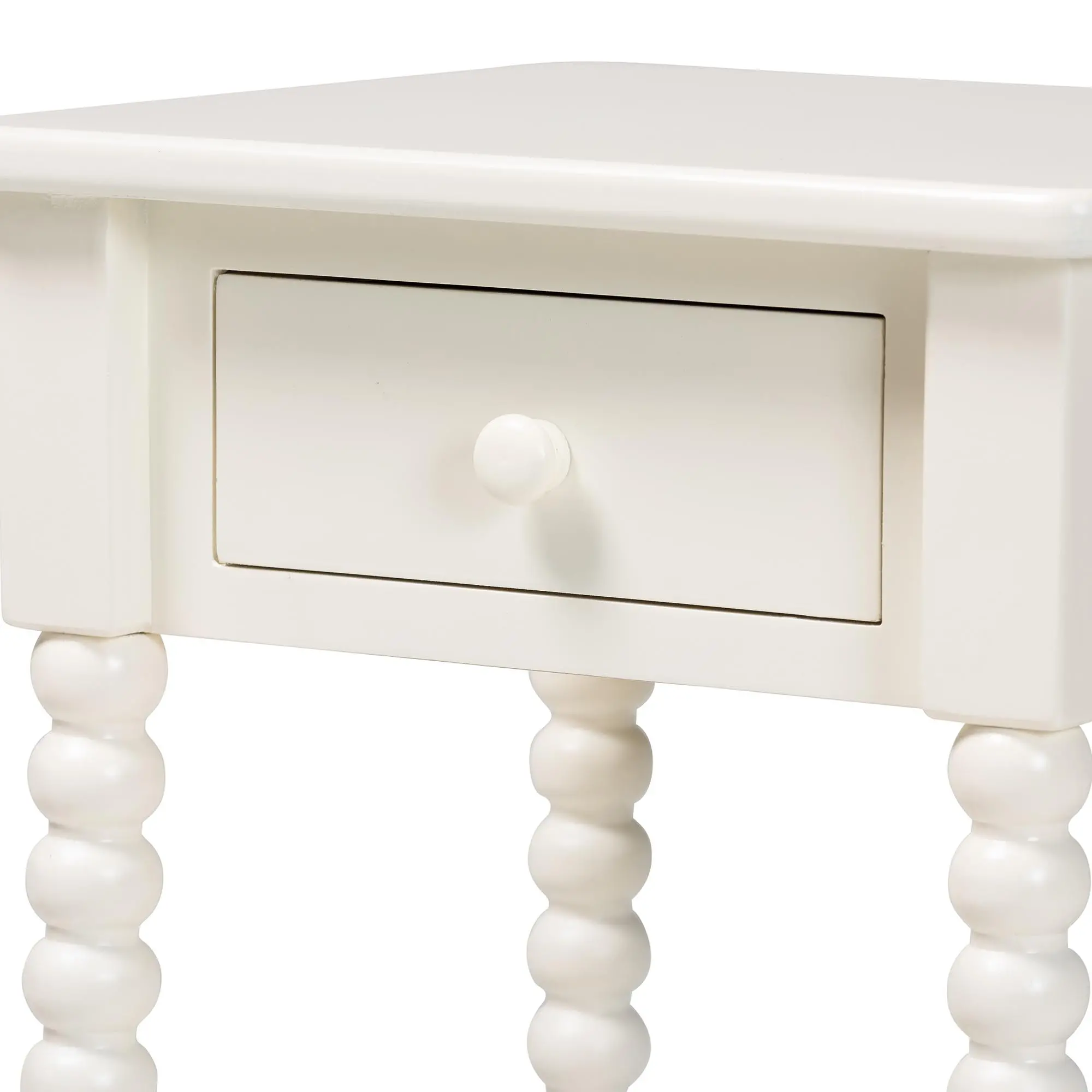 267-14625-RCW Raynera White End Table-5