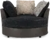 Beaumont Ebony Swivel Accent Chair