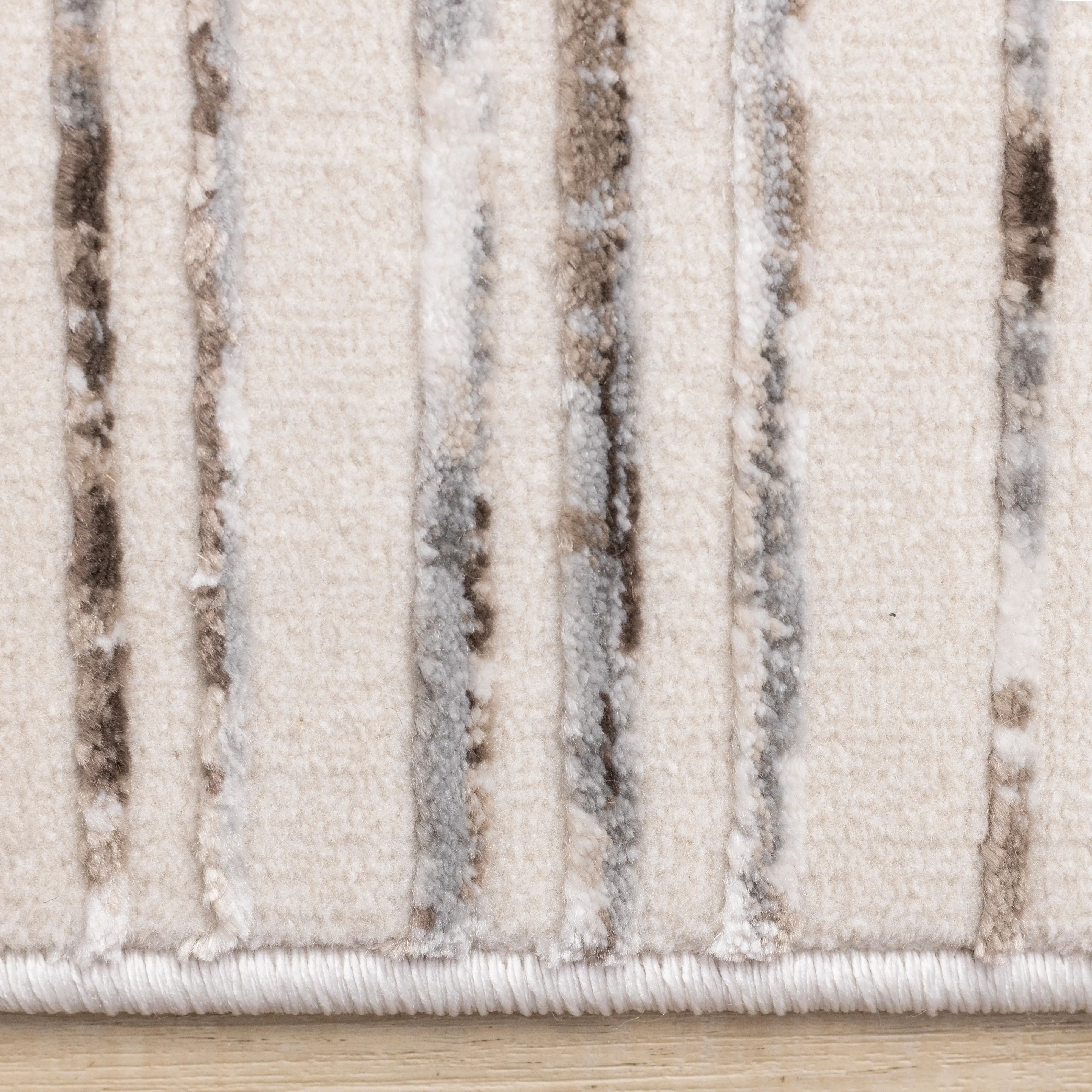 K717-9252 240320 Luca 8 x 10 White and Gray Striped Area Rug-8