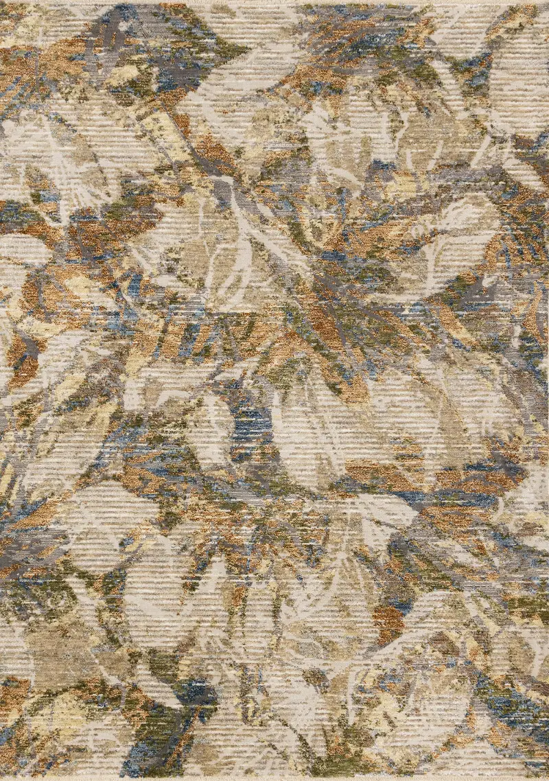 Milo 8 x 11 Orange and Green Area Rug