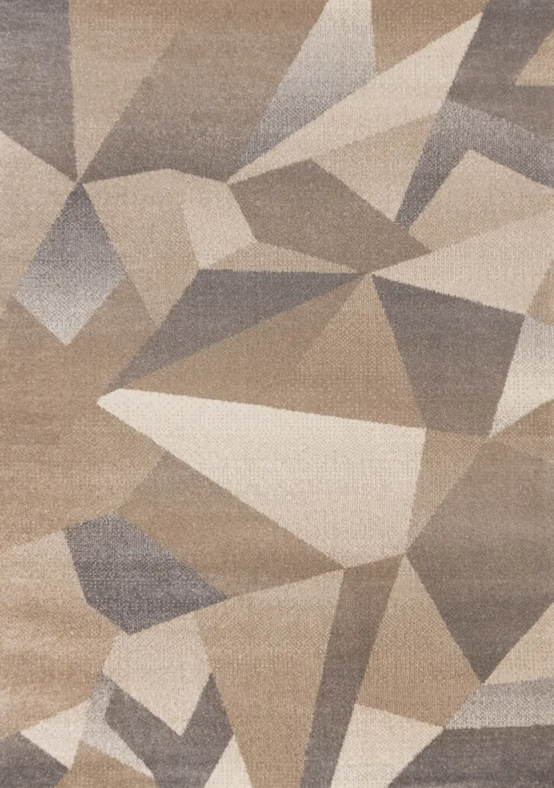 Shade 6 x 9 Beige and Gray Area Rug