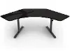 ARENA-ANGELO-GM-M Arozzi Arena Angelo Gunmetal Gray Corner Gaming Desk