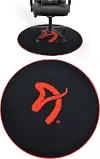 AZ-ZONA-PAD-BR Arozzi Zona Black and Red Round Floor Pad