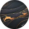AZ-ZONA-PAD-BKGD Arozzi Zona Black and Gold Round Floor Pad