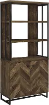 Oakbrook Rustic Oak Bookcase