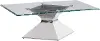 Prism Glass and Steel Coffee Table