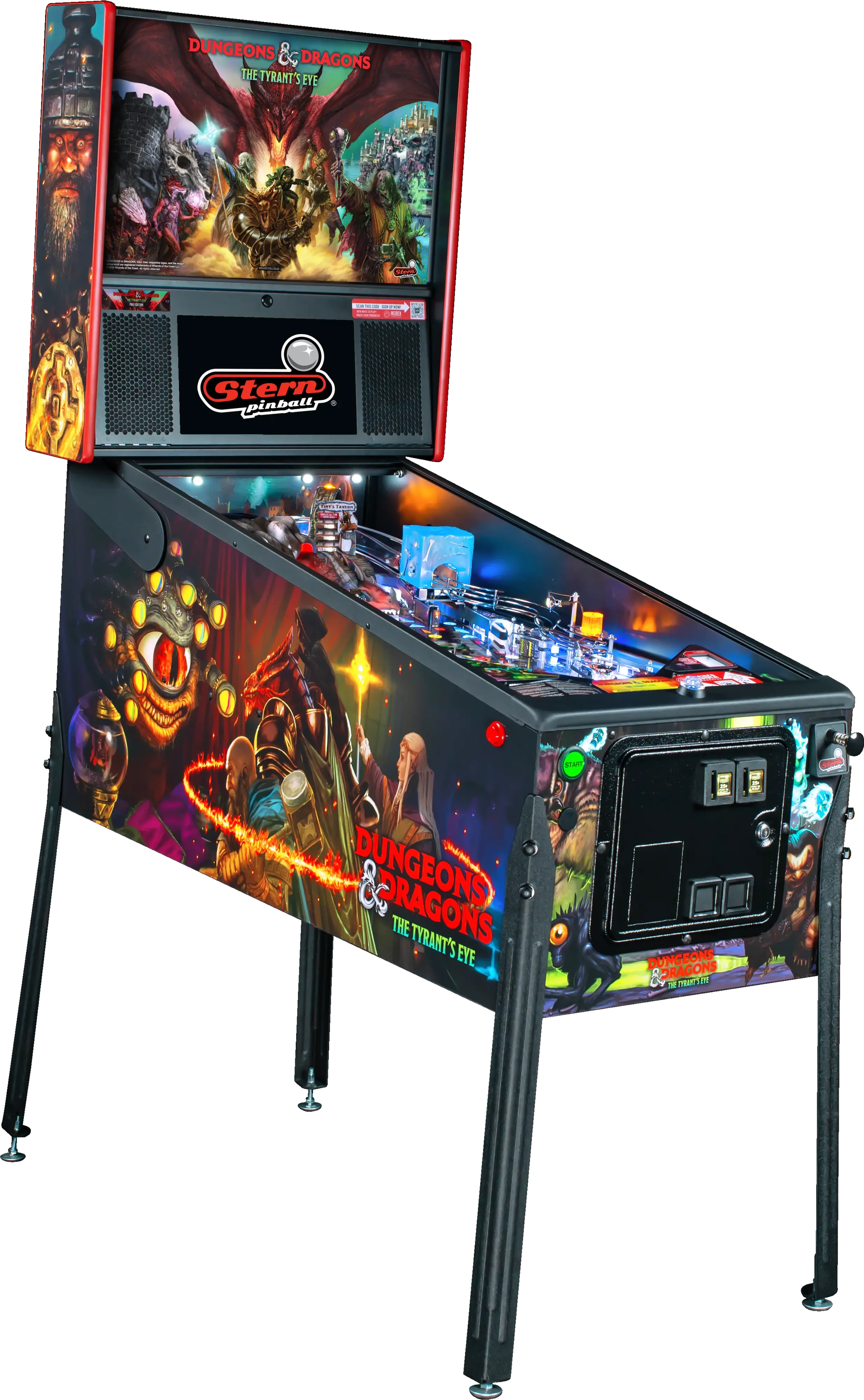 500-55X7-11 Stern Dungeons & Dragons: The Tyrant's Eye Pro Edition Pinball Machine-1