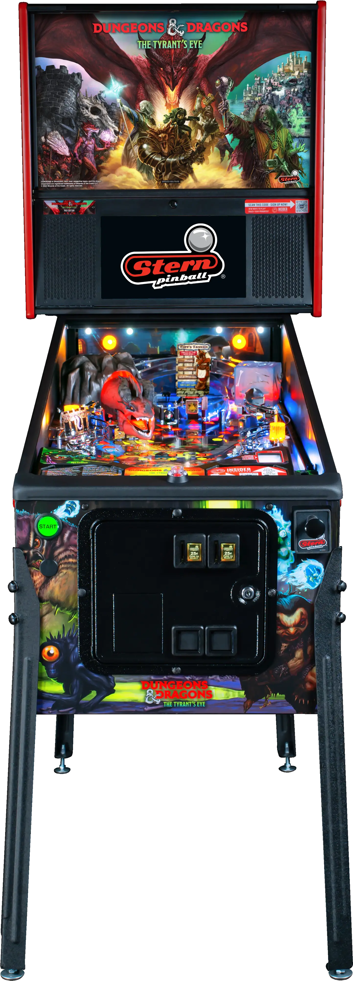 500-55X7-11 Stern Dungeons & Dragons: The Tyrant's Eye Pro Edition Pinball Machine-3